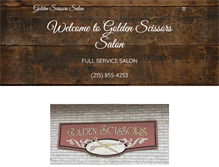 Tablet Screenshot of goldenscissorssalon.com